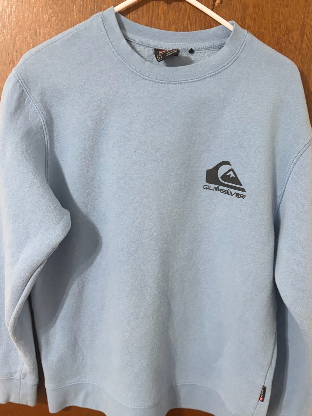 Quiksilver Light Blue Crewneck with Chest Logo